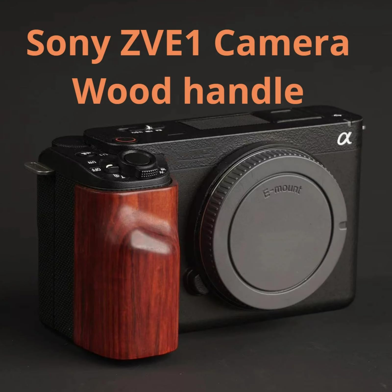 Amazon.co.jp: カメラハンドル木製ハンドグリップホルダー、Sony ZVE1